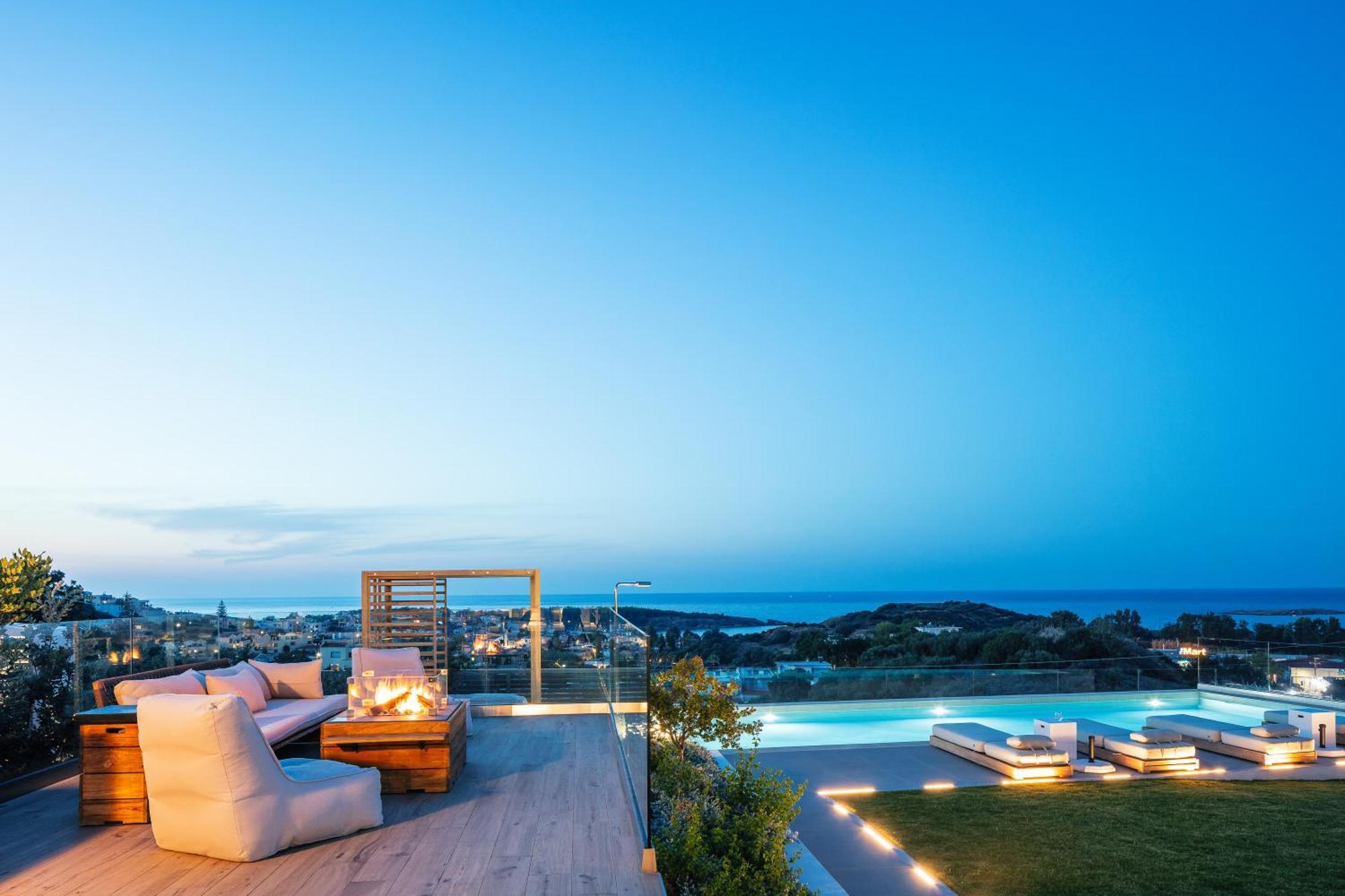 Centro Golden View Villa Chania  Bagian luar foto